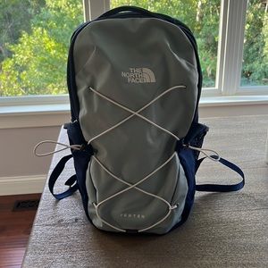 Light blue/navy north face jester backpack